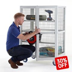 Boxwell Mobile Storage Cages with Doors