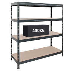 TUFF 400 Garage Shelving Units - 400kg UDL Per Shelf - 20500784