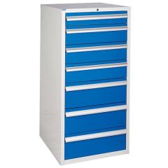 600 XL Euroslide 7 Drawer Cabinet - Blue