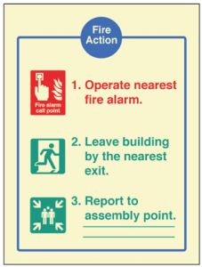 Fire Action - EEC (fire service dialled automatically)