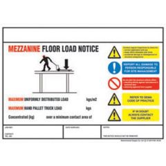 Mezzanine Floor Safety Sign