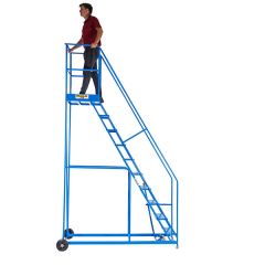 Climb-IT Warehouse Safety Steps- 10 tread blue