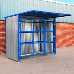 Double Gate Open Front Drum Storage Shelter