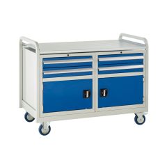 Euroslide Trolley with 4 drawers and a double cupboard.