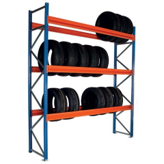 Longspan Tyre Racking - 3 Levels