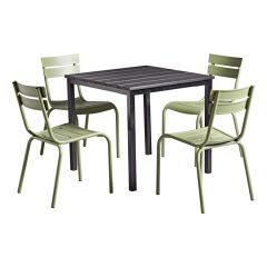 Marlow olive green dining set of 4