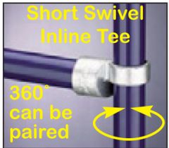 Short Swivel Inline Tee (360° can be Paired)