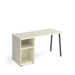 Sparta A-Frame White Desk with Support Pedestal