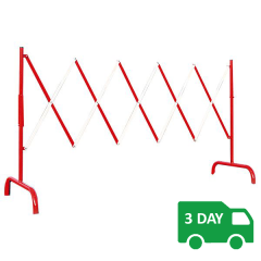 Temporary Extending Barriers - Red/White - Extended Barricade