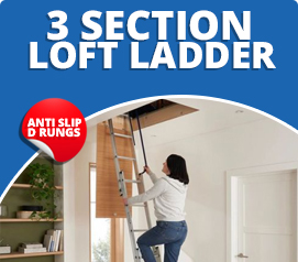 Werner Loft Ladder 3 Section Easy Stow