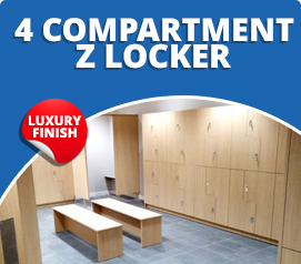 4 Compartment Z Locker
