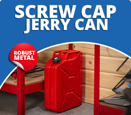 20L Screw Cap Metal Jerry Can in Red