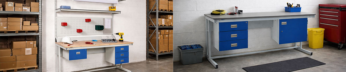 Cantilever Workbenches ideal for seated work