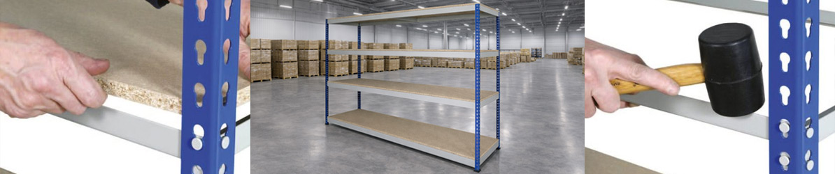 E6 Widespan Rivet Racking - action and close-up