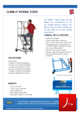 Climb-It Picking Steps Data Sheet