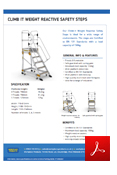 Climb-It Weight Reactive Safety Steps Datasheet