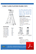 Climb-It Large Platform Folding Steps Datasheet