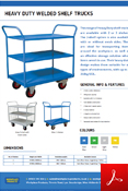 Heavy duty welded Shelf Truck Data Sheet