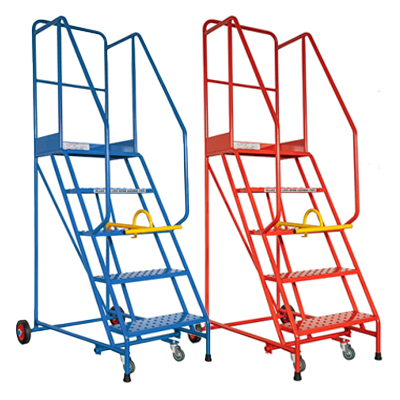 TUFF Warehouse Steps Red and Blue Together