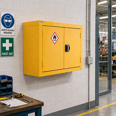 CoSHH Compliant wall cupboard