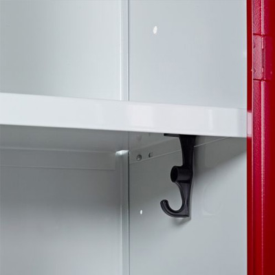 Close-up of compartment coat hook