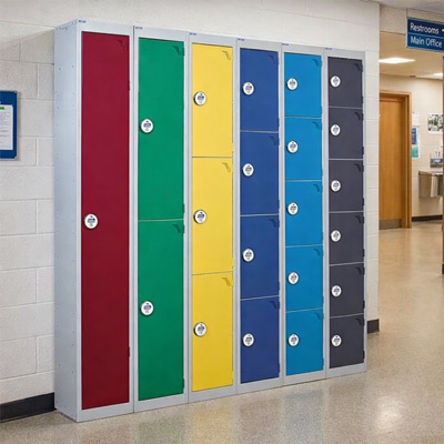 Armour Combi Lokcers in school hallway