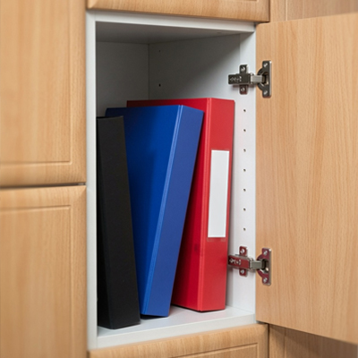Close up of locker compartments