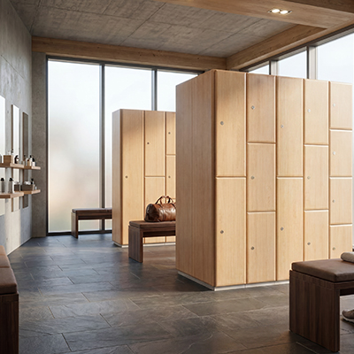 Timber Effect Laminate Lockers