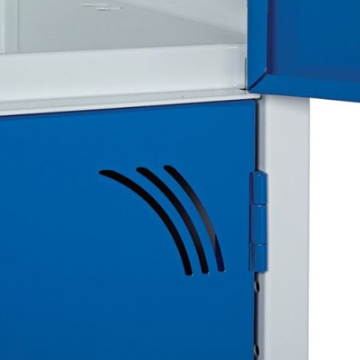 Close up of Express Delivery Locker vents and paintwork