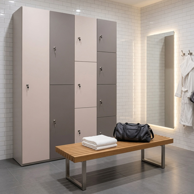 Sports & Gym MFC Lockers in changing room