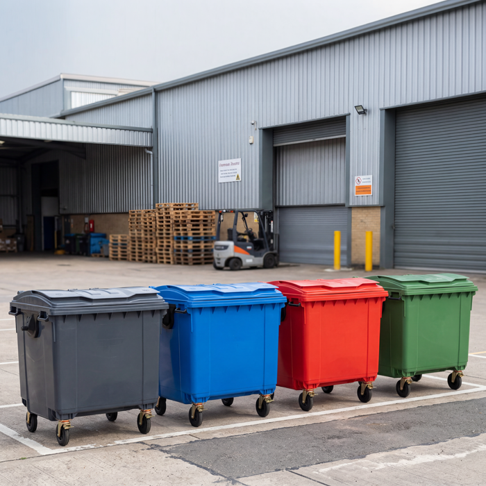 TUFF 1100 Litre Wheelie Bin in use