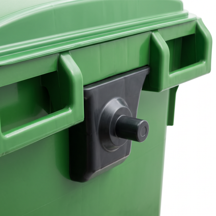 TUFF 660 Litre Wheelie Bin with four ergonomic handles