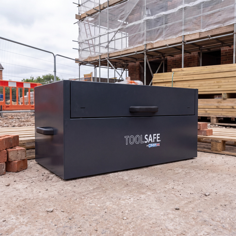 ToolSafe Security Box used on a construction site