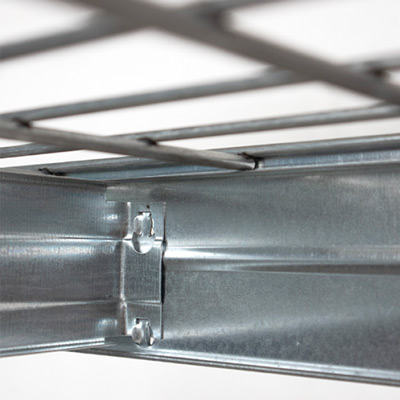 Close up of TUFF 300 galvanised finish