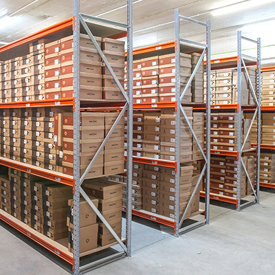 TUFF Longspan Shelving 2.5m 3 shelves in warehouse