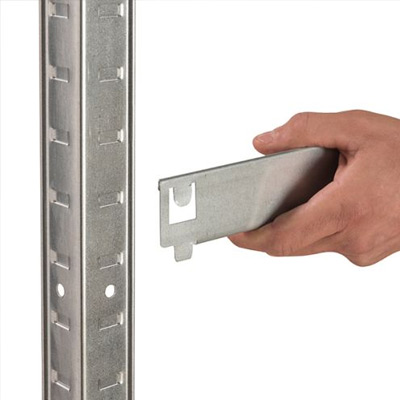 Close-up of boltless assembly