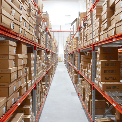 TUFF Longspan Shelving in stockroom