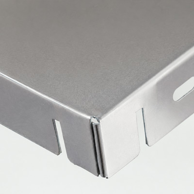 Close-up of boltless shelves