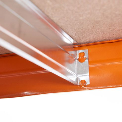 Close-up of TUFF Longspan Shelving crossbeam
