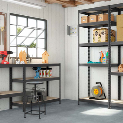 TUFF 400 as a workbench and shelving unit