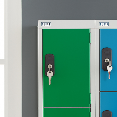 TUFF Lockers Close Up of Cam Locks with Keys
