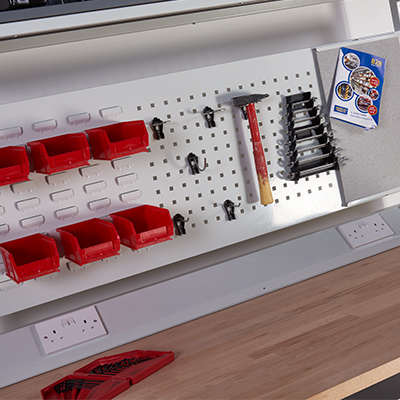Accessories available with heavy duty workbenches